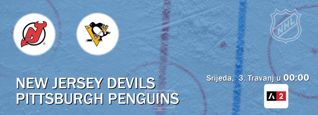 Izravni prijenos utakmice New Jersey Devils i Pittsburgh Penguins pratite uživo na Arena Sport 2 (Srijeda,  3. Travanj u  00:00).