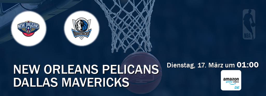 Das Spiel zwischen New Orleans Pelicans und Dallas Mavericks wird am Dienstag, 17. März um  01:00, live vom Amazon Prime DE übertragen.