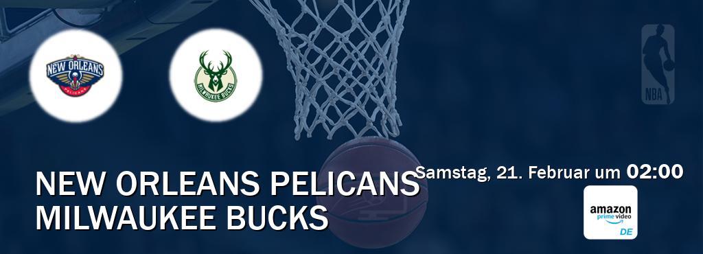 Das Spiel zwischen New Orleans Pelicans und Milwaukee Bucks wird am Samstag, 21. Februar um  02:00, live vom Amazon Prime DE übertragen.