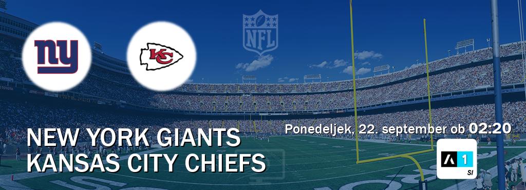 Prenos tekme med New York Giants in Kansas City Chiefs v živo na Arena Sport 1 (ponedeljek, 22. september ob 02:20 uri). Prenos tekme med New York Giants in Kansas City Chiefs v živo na Arena Sport 1 (ponedeljek, 22. september ob 02:20 uri).