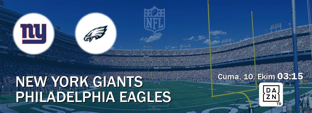 Karşılaşma New York Giants - Philadelphia Eagles DAZN'den canlı yayınlanacak (Cuma, 10. Ekim 03:15). Karşılaşma New York Giants - Philadelphia Eagles DAZN'den canlı yayınlanacak (Cuma, 10. Ekim 03:15).