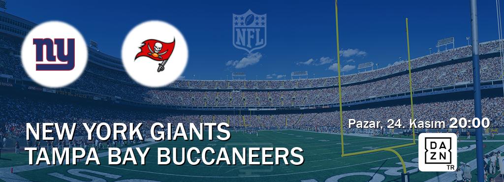 Karşılaşma New York Giants - Tampa Bay Buccaneers DAZN'den canlı yayınlanacak (Pazar, 24. Kasım  20:00).