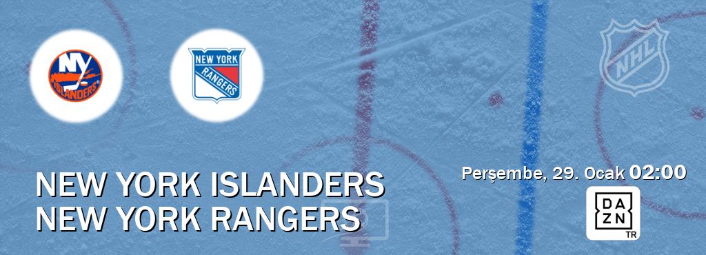 Karşılaşma New York Islanders - New York Rangers DAZN'den canlı yayınlanacak (Perşembe, 29. Ocak  02:00).