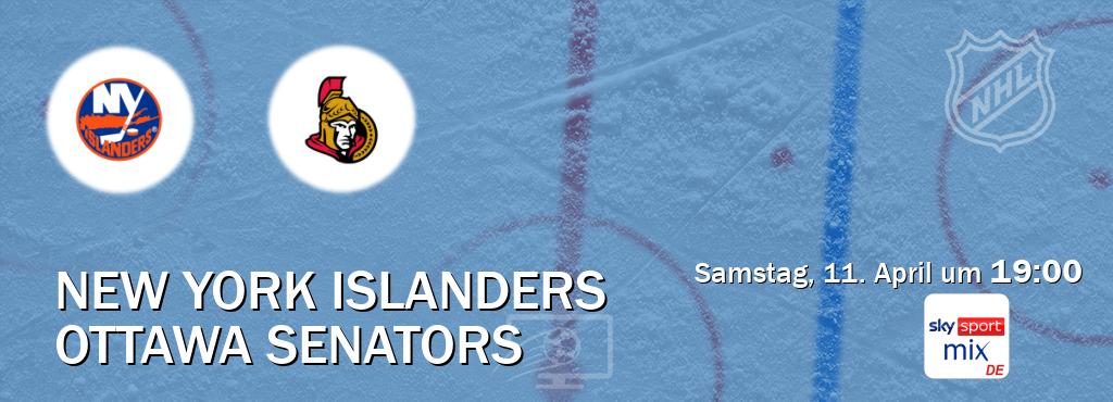 Das Spiel zwischen New York Islanders und Ottawa Senators wird am Samstag, 11. April um  19:00, live vom Sky Sport Mix übertragen.