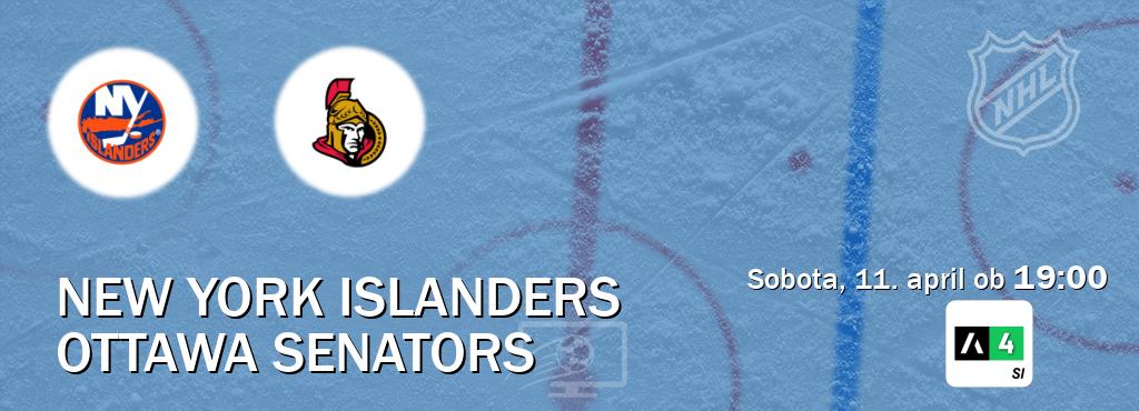 Prenos tekme med New York Islanders in Ottawa Senators v živo na Arena Sport 4 (sobota, 11. april ob  19:00 uri).
