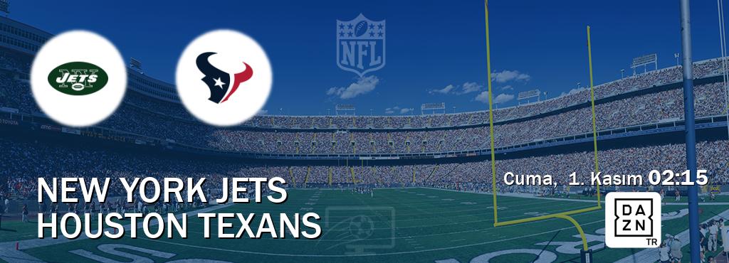 Karşılaşma New York Jets - Houston Texans DAZN'den canlı yayınlanacak (Cuma,  1. Kasım  02:15).