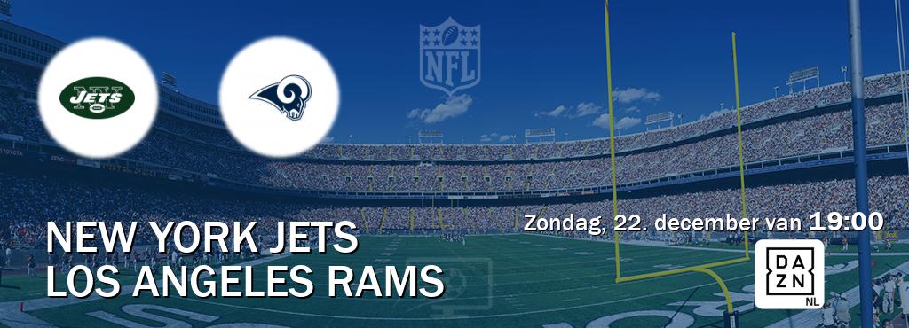 Wedstrijd tussen New York Jets en Los Angeles Rams live op tv bij DAZN (zondag, 22. december van  19:00).