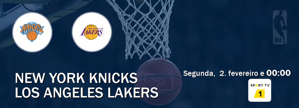 Jogo entre New York Knicks e Los Angeles Lakers tem emissão Sport TV 1 (segunda, 2. fevereiro e 00:00). Jogo entre New York Knicks e Los Angeles Lakers tem emissão Sport TV 1 (segunda, 2. fevereiro e 00:00).