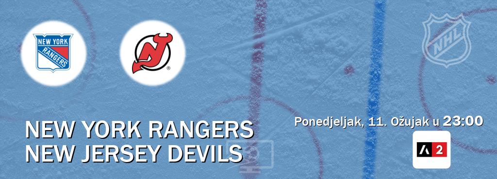 Izravni prijenos utakmice New York Rangers i New Jersey Devils pratite uživo na Arena Sport 2 (Ponedjeljak, 11. Ožujak u  23:00).