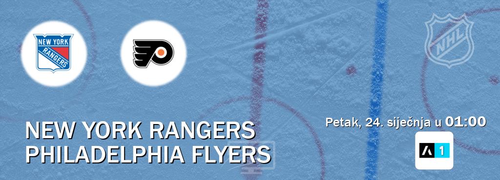 Izravni prijenos utakmice New York Rangers i Philadelphia Flyers pratite uživo na Arena Sport 1 (petak, 24. siječnja u  01:00).