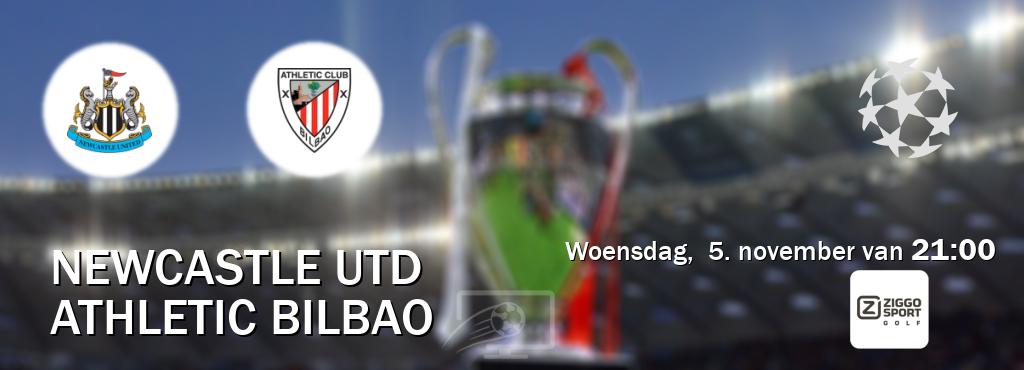 Wedstrijd tussen Newcastle Utd en Athletic Bilbao live op tv bij Ziggo Sport 6 (woensdag, 5. november van 21:00). Wedstrijd tussen Newcastle Utd en Athletic Bilbao live op tv bij Ziggo Sport 6 (woensdag, 5. november van 21:00).