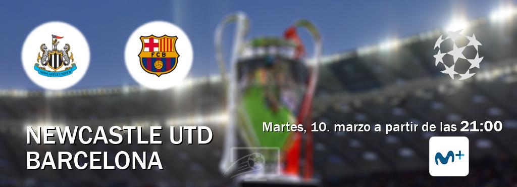 El partido entre Newcastle Utd y Barcelona será retransmitido por Movistar Liga de Campeones (martes, 10. marzo a partir de las 21:00). El partido entre Newcastle Utd y Barcelona será retransmitido por Movistar Liga de Campeones (martes, 10. marzo a partir de las 21:00).