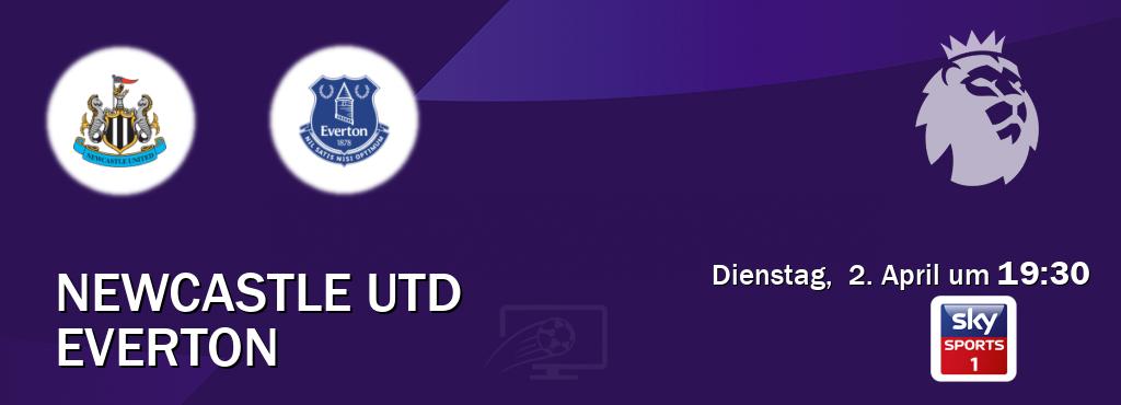 Das Spiel zwischen Newcastle Utd und Everton wird am Dienstag,  2. April um  19:30, live vom Sky Sport 1 übertragen.