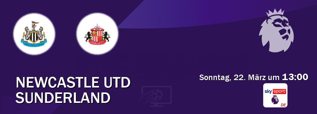 Das Spiel zwischen Newcastle Utd und Sunderland wird am Sonntag, 22. März um  13:00, live vom Sky Sport Premier League übertragen.