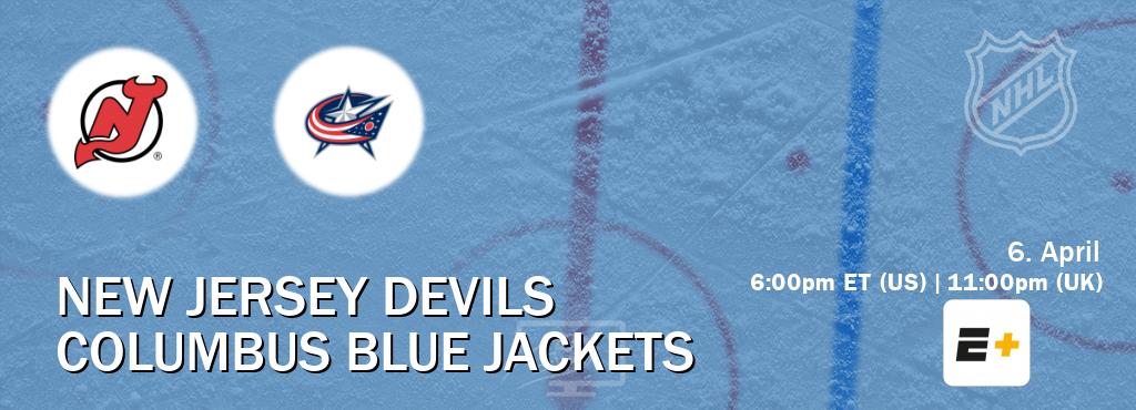 You can watch game live between New Jersey Devils and Columbus Blue Jackets on ESPN+.