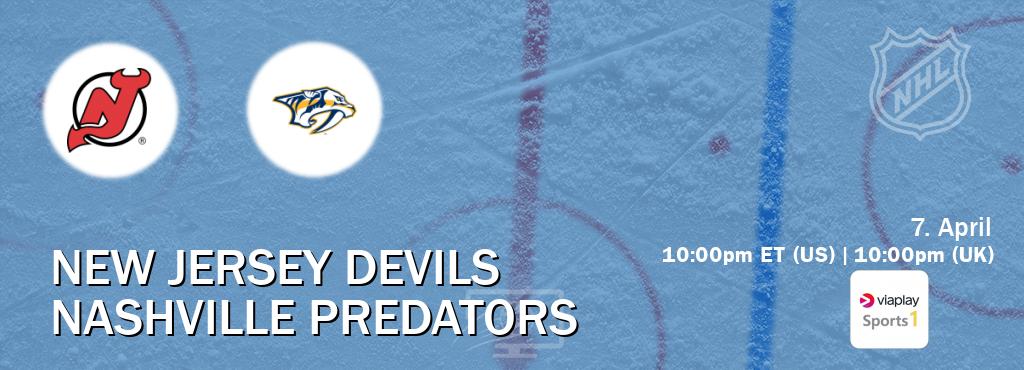 You can watch game live between New Jersey Devils and Nashville Predators on Viaplay Sports 1(UK).