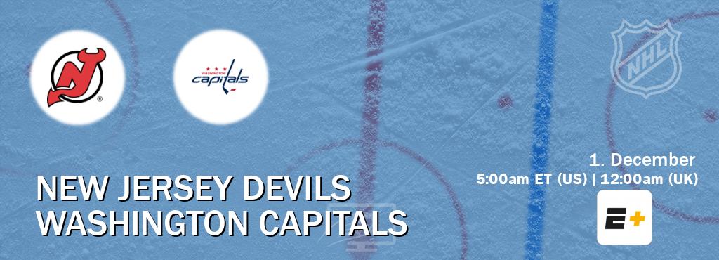 You can watch game live between New Jersey Devils and Washington Capitals on ESPN+(US).