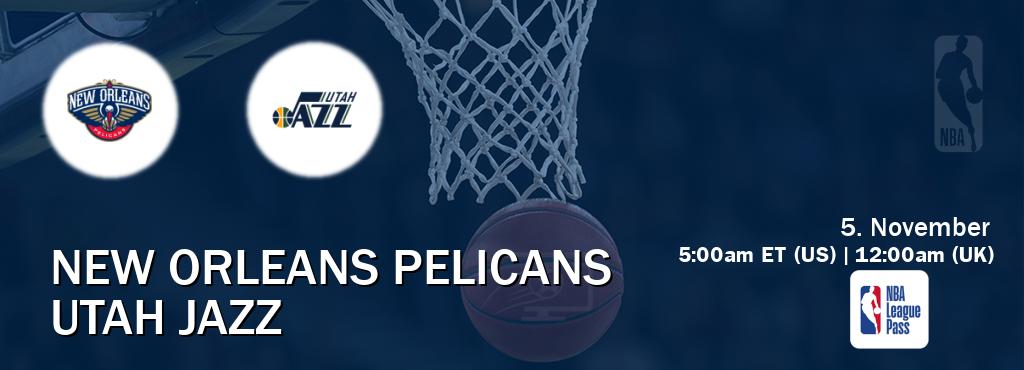 You can watch game live between New Orleans Pelicans and Utah Jazz on NBA League Pass. You can watch game live between New Orleans Pelicans and Utah Jazz on NBA League Pass.