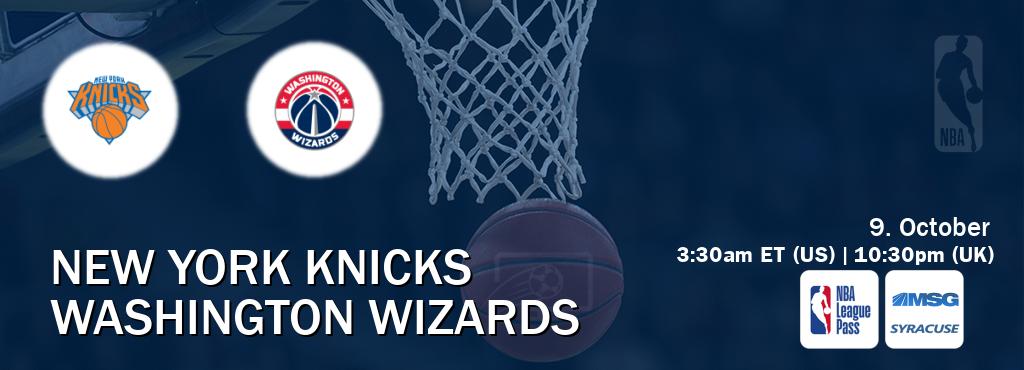 You can watch game live between New York Knicks and Washington Wizards on NBA League Pass and MSG Syracuse(US). You can watch game live between New York Knicks and Washington Wizards on NBA League Pass and MSG Syracuse(US).