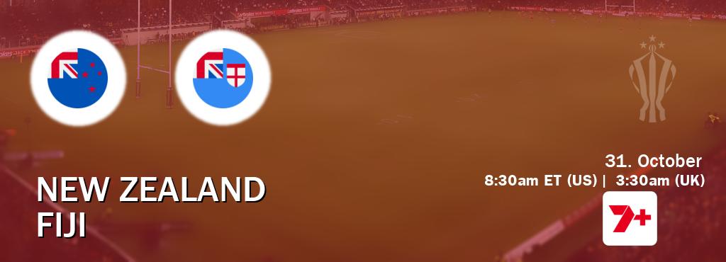 You can watch game live between New Zealand and Fiji on 7plus Sport(AU).