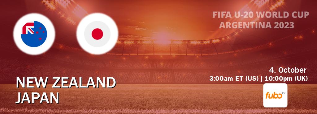 You can watch game live between New Zealand U20 and Japan U20 on fuboTV(US). You can watch game live between New Zealand U20 and Japan U20 on fuboTV(US).