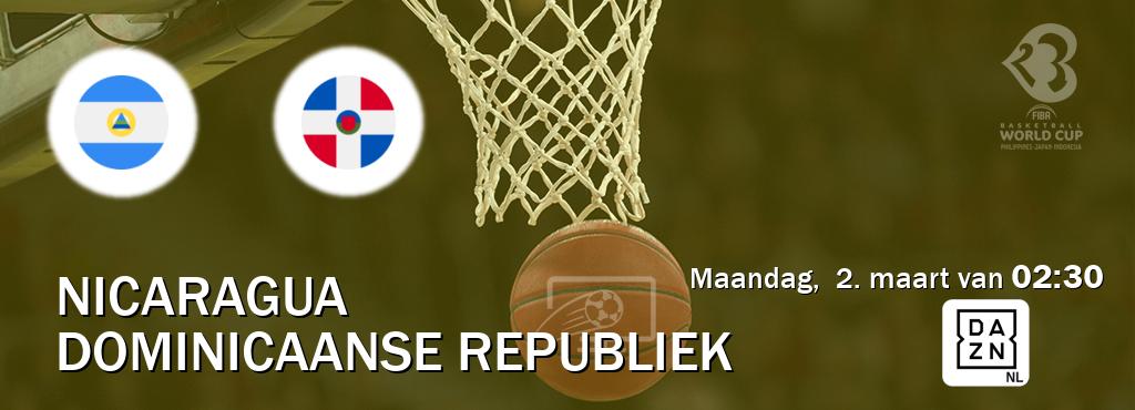 Wedstrijd tussen Nicaragua en Dominicaanse Republiek live op tv bij DAZN (maandag,  2. maart van  02:30).