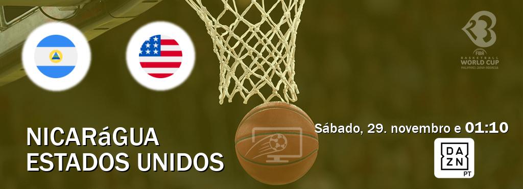 Jogo entre Nicarágua e Estados Unidos tem emissão DAZN (sábado, 29. novembro e  01:10).