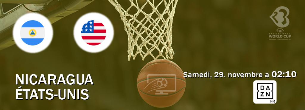 Match entre Nicaragua et États-Unis en direct à la DAZN (samedi, 29. novembre a  02:10).