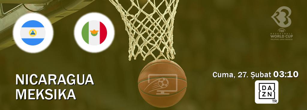 Karşılaşma Nicaragua - Meksika DAZN'den canlı yayınlanacak (Cuma, 27. Şubat  03:10).