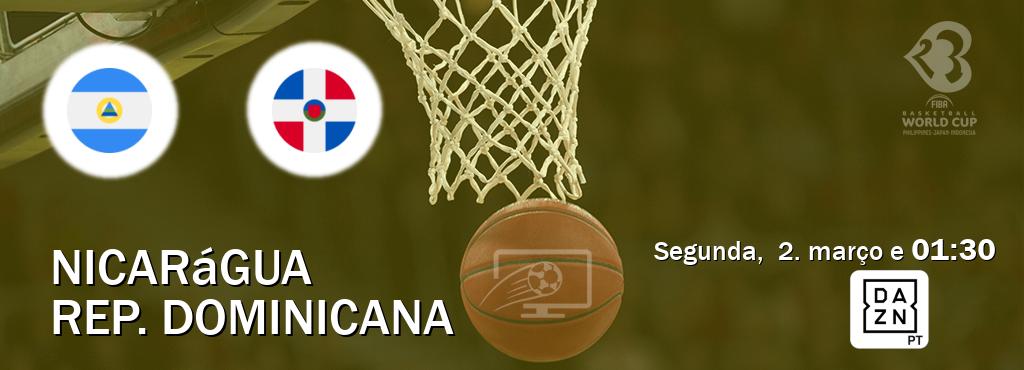 Jogo entre Nicarágua e Rep. Dominicana tem emissão DAZN (segunda,  2. março e  01:30).