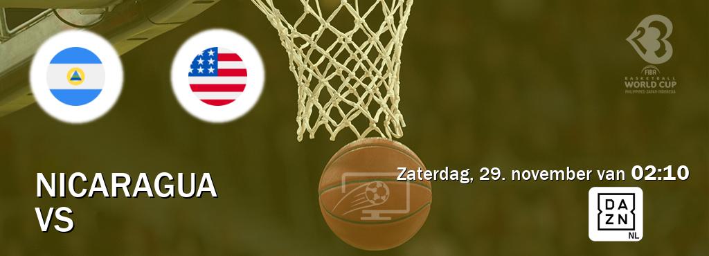 Wedstrijd tussen Nicaragua en VS live op tv bij DAZN (zaterdag, 29. november van  02:10).