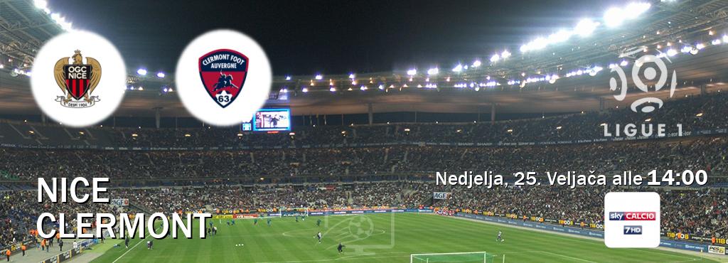 Il match Nice - Clermont sarà trasmesso in diretta TV su Sky Calcio 7 (ore 14:00)