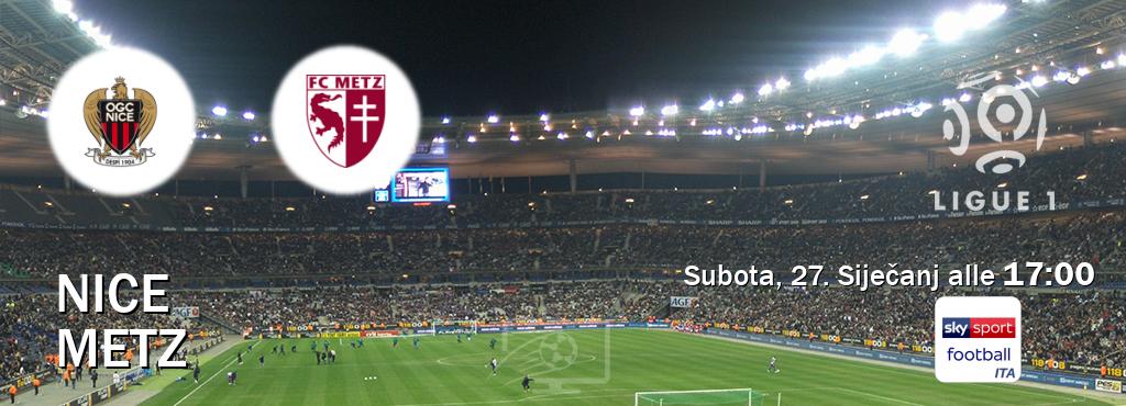 Il match Nice - Metz sarà trasmesso in diretta TV su Sky Sport Football (ore 17:00)