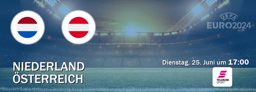 Das Spiel zwischen Niederland und Österreich wird am Dienstag, 25. Juni um  17:00, live vom Magenta Sport übertragen.