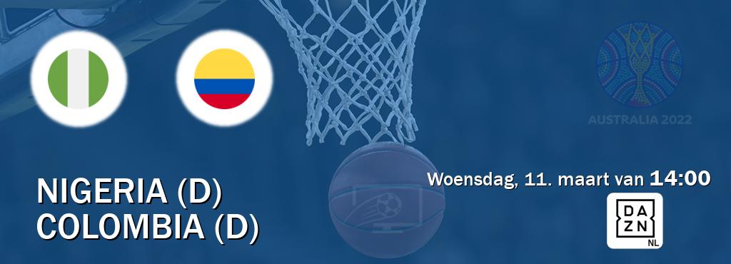 Wedstrijd tussen Nigeria (D) en Colombia (D) live op tv bij DAZN (woensdag, 11. maart van  14:00).