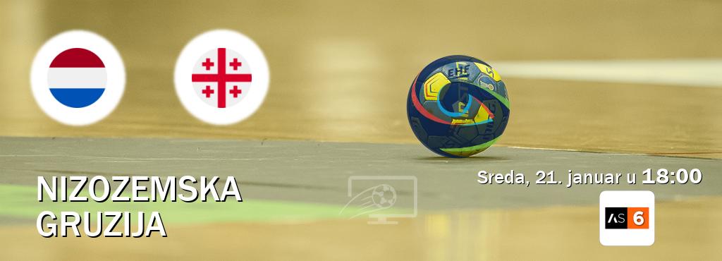 Izravni prijenos utakmice Nizozemska i Gruzija pratite uživo na Arena Sport 6 (sreda, 21. januar u  18:00).