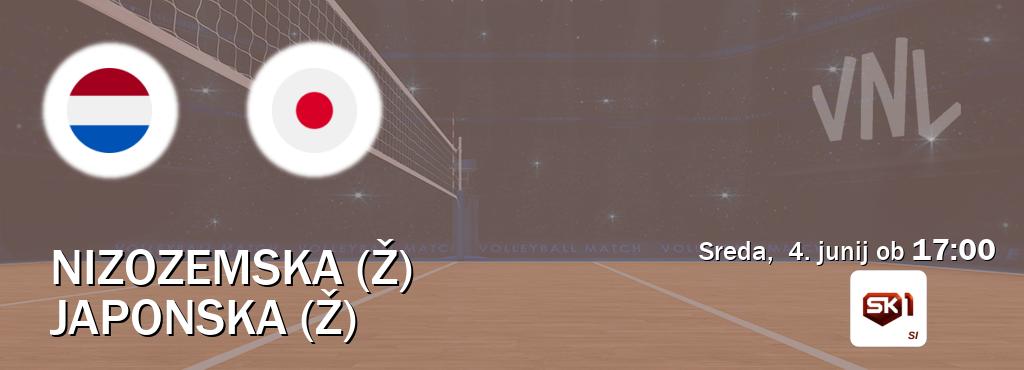 Dvoboj Nizozemska (Ž) in Japonska (Ž) s prenosom tekme v živo na Sportklub 1.