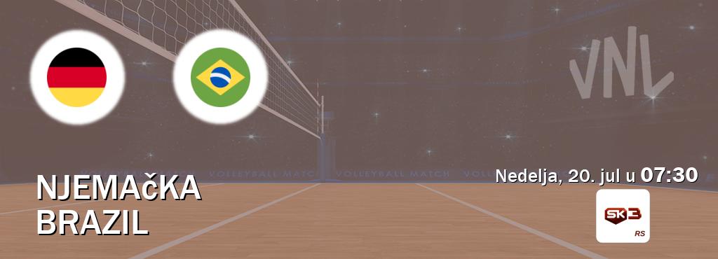 Izravni prijenos utakmice Njemačka i Brazil pratite uživo na Sportklub 3 (nedelja, 20. jul u 07:30). Izravni prijenos utakmice Njemačka i Brazil pratite uživo na Sportklub 3 (nedelja, 20. jul u 07:30).