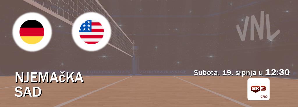Izravni prijenos utakmice Njemačka i SAD pratite uživo na Sportklub 3 (subota, 19. srpnja u 12:30). Izravni prijenos utakmice Njemačka i SAD pratite uživo na Sportklub 3 (subota, 19. srpnja u 12:30).