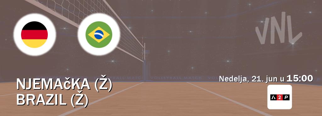 Izravni prijenos utakmice Njemačka (Ž) i Brazil (Ž) pratite uživo na Arena Premium 2 (nedelja, 21. jun u 15:00). Izravni prijenos utakmice Njemačka (Ž) i Brazil (Ž) pratite uživo na Arena Premium 2 (nedelja, 21. jun u 15:00).
