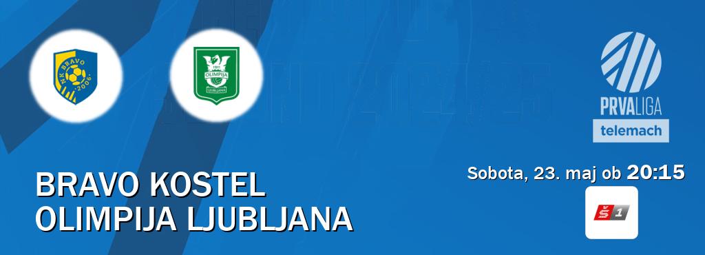 Dvoboj Bravo Kostel in Olimpija Ljubljana s prenosom tekme v živo na Sport TV 1.