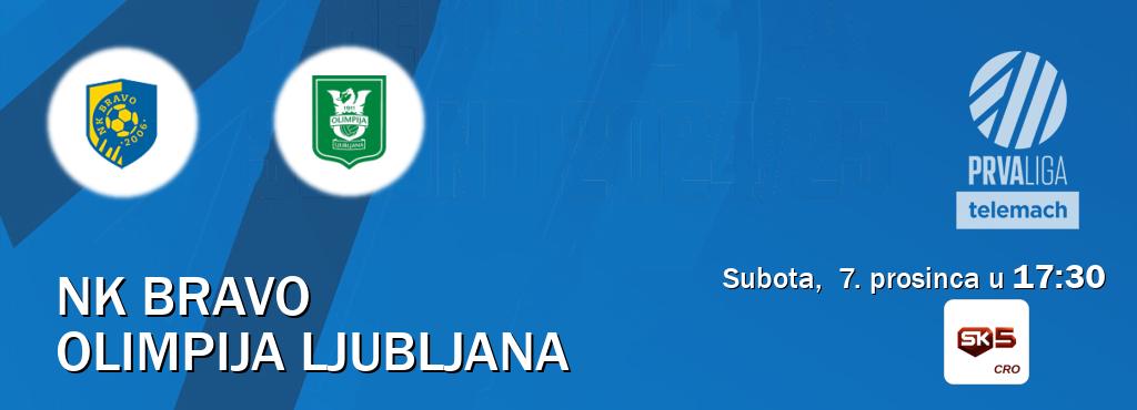 Izravni prijenos utakmice NK Bravo i Olimpija Ljubljana pratite uživo na Sportklub 5 (subota,  7. prosinca u  17:30).