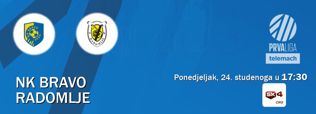 Izravni prijenos utakmice NK Bravo i Radomlje pratite uživo na Sportklub 4 (ponedjeljak, 24. studenoga u 17:30). Izravni prijenos utakmice NK Bravo i Radomlje pratite uživo na Sportklub 4 (ponedjeljak, 24. studenoga u 17:30).