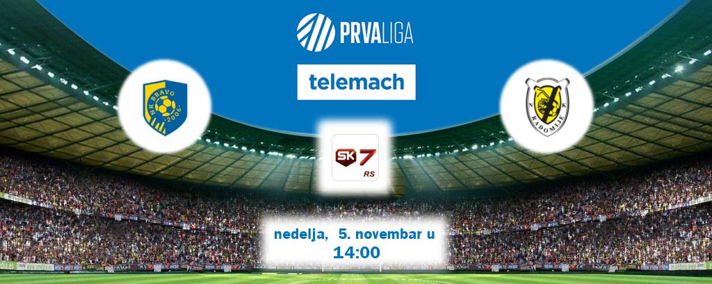 Izravni prijenos utakmice NK Bravo i Radomlje pratite uživo na Sportklub 7 (nedelja,  5. novembar u  14:00).