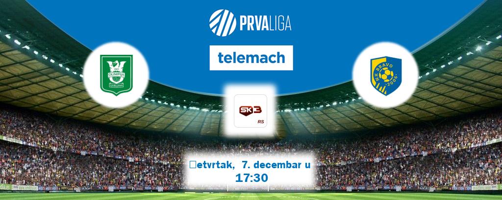 Izravni prijenos utakmice Olimpija Ljubljana i NK Bravo pratite uživo na Sportklub 3 (četvrtak,  7. decembar u  17:30).