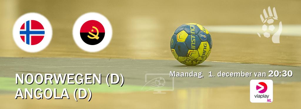 Wedstrijd tussen Noorwegen (D) en Angola (D) live op tv bij Viaplay Nederland (maandag,  1. december van  20:30).
