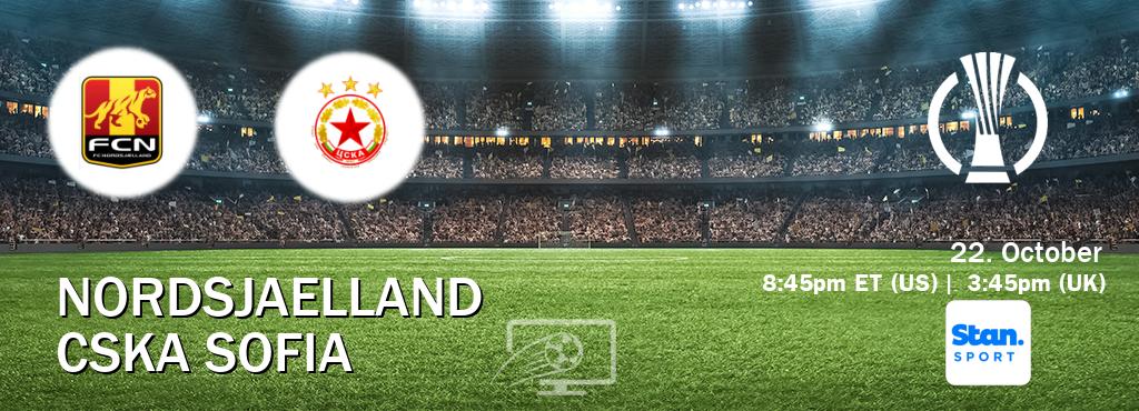 You can watch game live between Nordsjaelland and CSKA Sofia on Stan Sport(AU). You can watch game live between Nordsjaelland and CSKA Sofia on Stan Sport(AU).