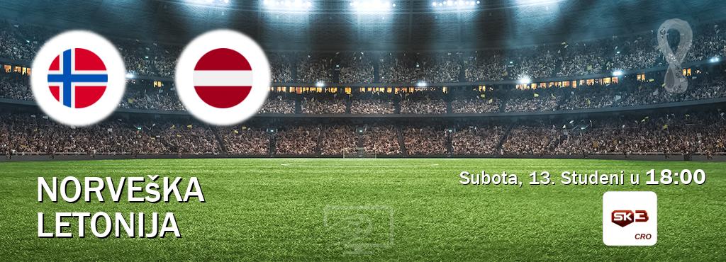 Izravni prijenos utakmice Norveška i Letonija pratite uživo na Sportklub 3 (Subota, 13. Studeni u  18:00).