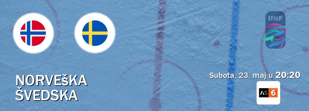 Izravni prijenos utakmice Norveška i Švedska pratite uživo na Arena Sport 6 (subota, 23. maj u 20:20). Izravni prijenos utakmice Norveška i Švedska pratite uživo na Arena Sport 6 (subota, 23. maj u 20:20).