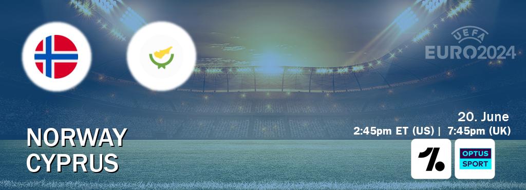 You can watch game live between Norway and Cyprus on OneFootball and Optus sport(AU).
